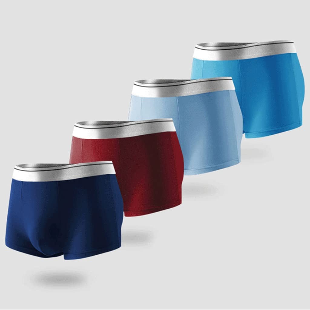 SPNEC Men Underwear Ice Silk Boxers Underpants Sexy Solid Brand BoxerShorts Men Simple Plus Size Boxer (Size : XXXL 65-80KG, Style : Style one)