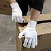 FMP Brands 12 Pairs Knitted White Cotton Gloves, Safety Work Gloves for Men Women, Bulk Cloth Gloves, Elastic Glove Liners, BBQ Protection for Construction Industrial Warehouse Gardening