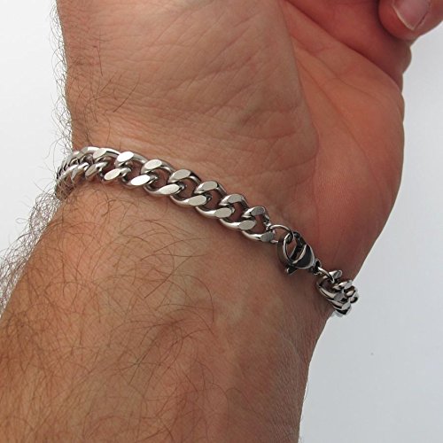 Men's Chain Bracelet. Mens Silver 