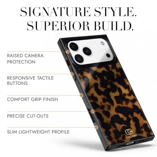 Image of COCOMII Rectangle for iPhone 18 Pro /17 Pro Case, Chestnut Tortoiseshell