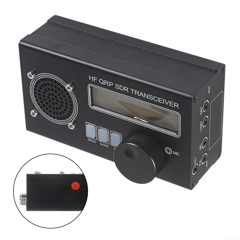 USDX - Transceptor de onda corta HF QRP SSB CW de 8 bandas con batería de 6000 mAh, micrófono integrado, carcasa de metal para radio aficionada