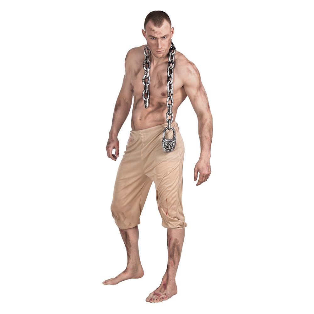Boland Jumbo Chain with Faux Padlock, 123cm, Halloween Fancy Dress Accessory, Convict, Prisoner Chains, Prop - Image 2