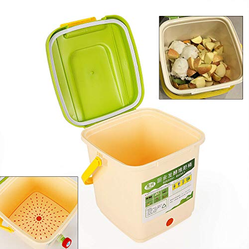 Preisvergleich Produktbild DiLiBee 9L Garten Mülleimer Komposter umweltfreundlich Recycling Garten Blätter Abfall Kompostbehälter Küchenkomposter Starterset Komposter Küche 4-6 Weeks DE