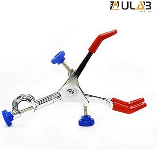 ULAB 3 Prong Lab Clamp, Electric Steel Material, Max Jaw Size 60mm, Dual Adjust, USC1001 - coolthings.us