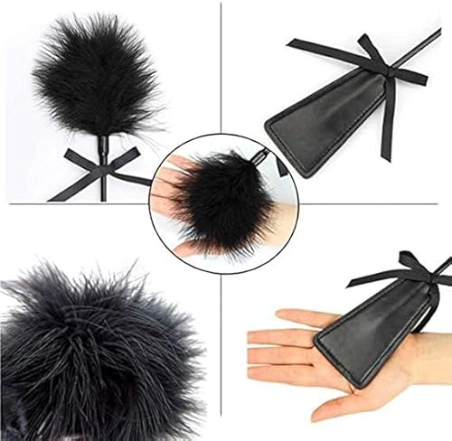SM Bondage Flogger Erotik Leder Peitsche mit Feder Tickler Leder Hand Spanking Slapper Paddel Sex Spielzeug Zubehör Cosplay Sexspielzeug Paare