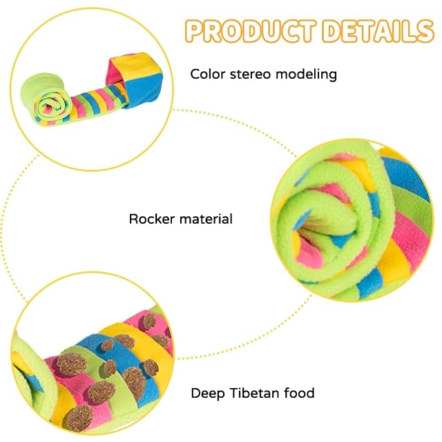 Foto 2 de 8 de DONGKER Juguete para olfatear perros, rollos interactivos coloridos para olfatear perros pequeños y medianos
