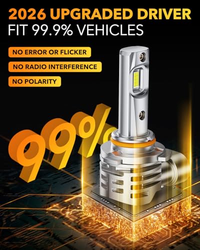 Image of OXILAM H10 9145 LED Fog Light Bulbs, 65000LM 6500K Cool White, 1200% Brightness H10 9140 9040 9045 LED Fog Lights, Play and Plug, Non-polarity, Pack of 2