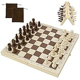 Chess Board Travel Chess Set for Adults Kids, Magnetic Wooden Chess Sets with Storage Bag,Unique Travel Chess Sets Folding Portable Chess Boards Game Birthday Gifts for Beginners Tournaments