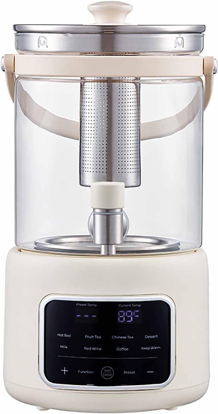 Electric Kettle 3L with Temperature Control, Multi-Function Glass Pot with Built-in Timer and Keep Warm Function