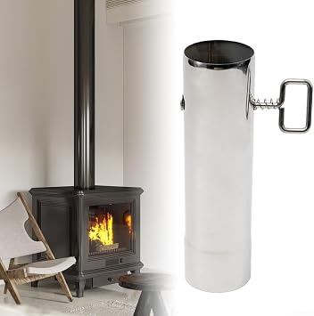 Adjustable Stainless Steel Smoke Pipe With Heat Vent Mesh To Tent And Surroundings During Wood Burning Stove And BBQ Use
