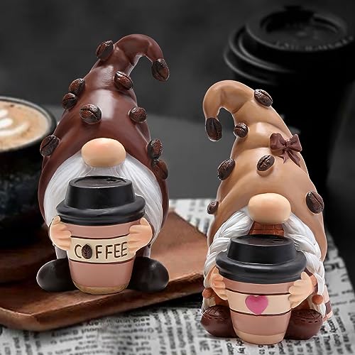 Nain sur le thème du café figurine elfe décoration intérieur et jardin - 4