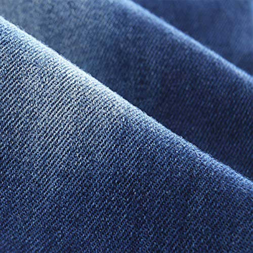 Kidscool Space Calça jeans infantil e meninos rasgados com orifícios elásticos na cintura de algodão