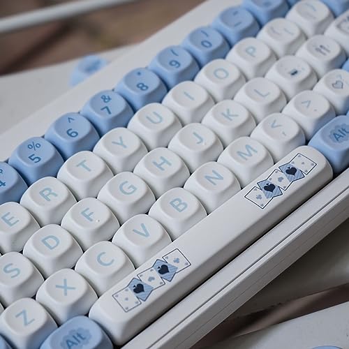 144 Keys アニメ 猫 MOA プロファイル キーキャップ PBT キーキャップ セット 7U スペースバー付き Gateron Kailh Cherry MX Switch メカニカル ゲーミング キーボード (Alice Rabbit)