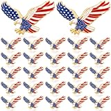 Suncalla 25/50 Pcs American Flag Lapel Pin Veterans Pin, 50 Pcs, Eagle