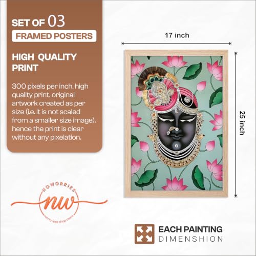 Image of NoWorries Wall decor paintings for living room - Wall frames for home decor /Wall hangings Home decor items - (Synthetic Engineered Wooden Frame) (MIN -8, 17x25 inches)