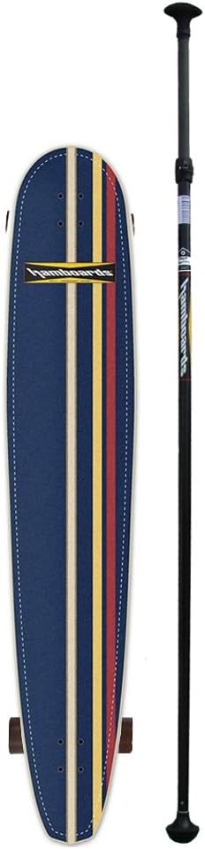 Hamboards Logger Longboard Skateboard & Streetsweeper SUP Paddle Combo Set (Navy)