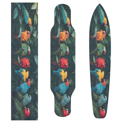 CZXW Tropical Parrot Birds Skateboard Grip Tape Non-Slip Longboard Griptape Skate Board Tapes Sheet for Decor 44