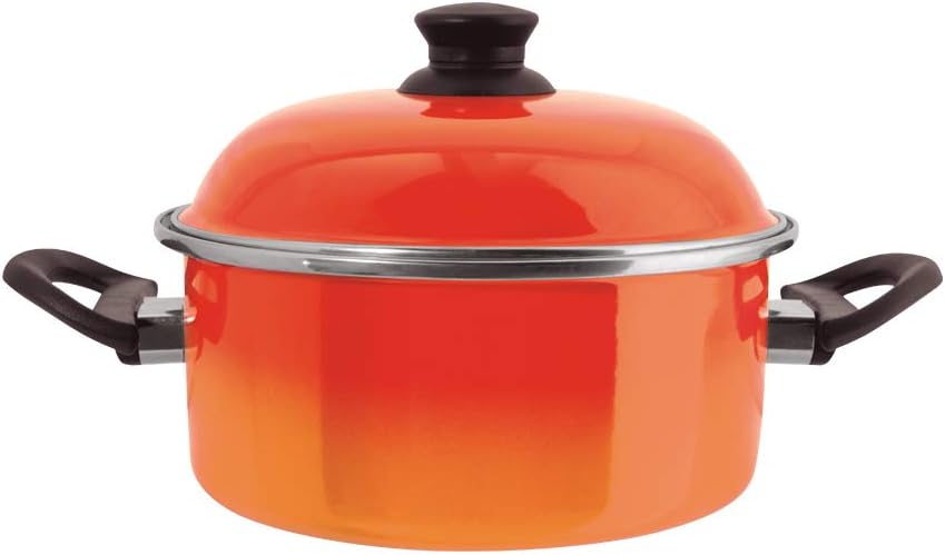Caçarola c/Alças 20 Esmaltada Laranja degradê - 1900 ml - Ew... - imagem principal do produto