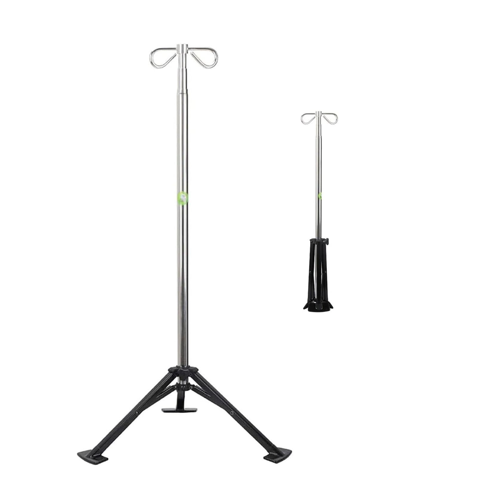 ALCOFA Portable IV Pole Drip Bag Stand, Retractable IV Stand Pole, Collapsible Tripod Drip Bottle Stand, for Hospitals/Clinics/Home Care Nursing Homes(210cm)