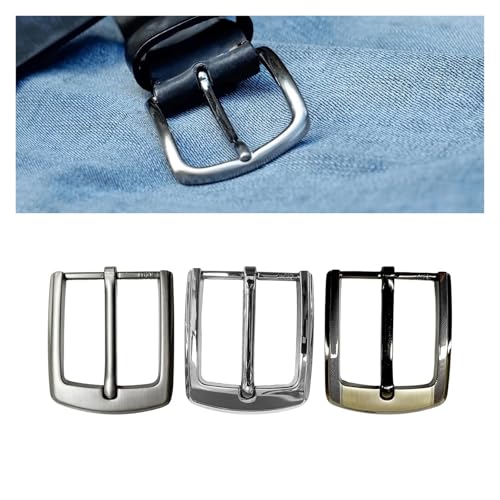Hebilla de cinturón de repuesto rectangular multicolor en metal para trajes de negocios 5