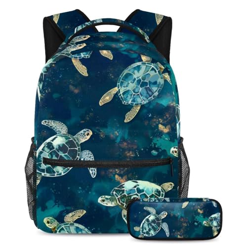 Sac à dos tortue grande capacité pour les cours, voyages et randonnées