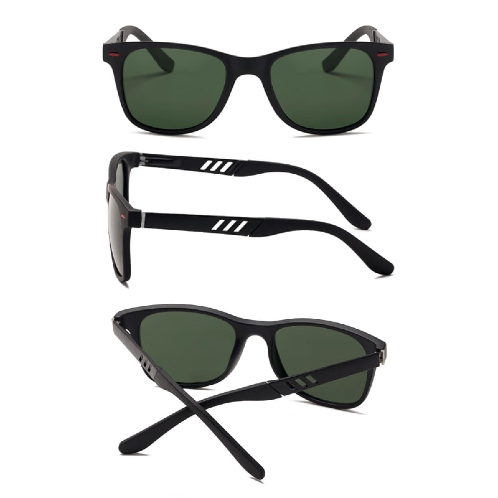 Gafas de sol para hombre y mujer, patas con bisagras, lentes Tac