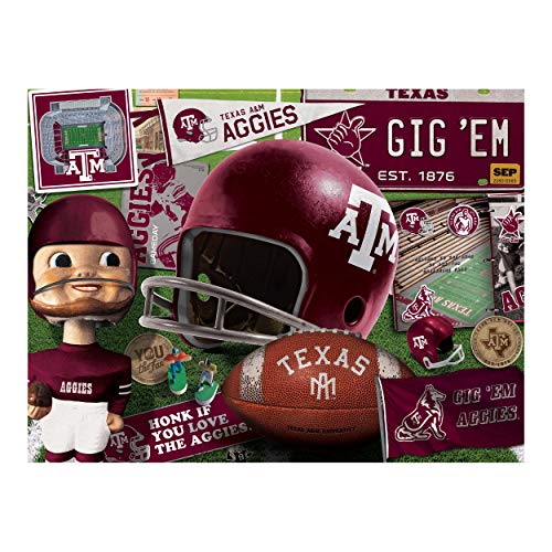 Image of YouTheFan NCAA Texas A&M Aggies Retro Series Puzzle - 500 Pieces, Large