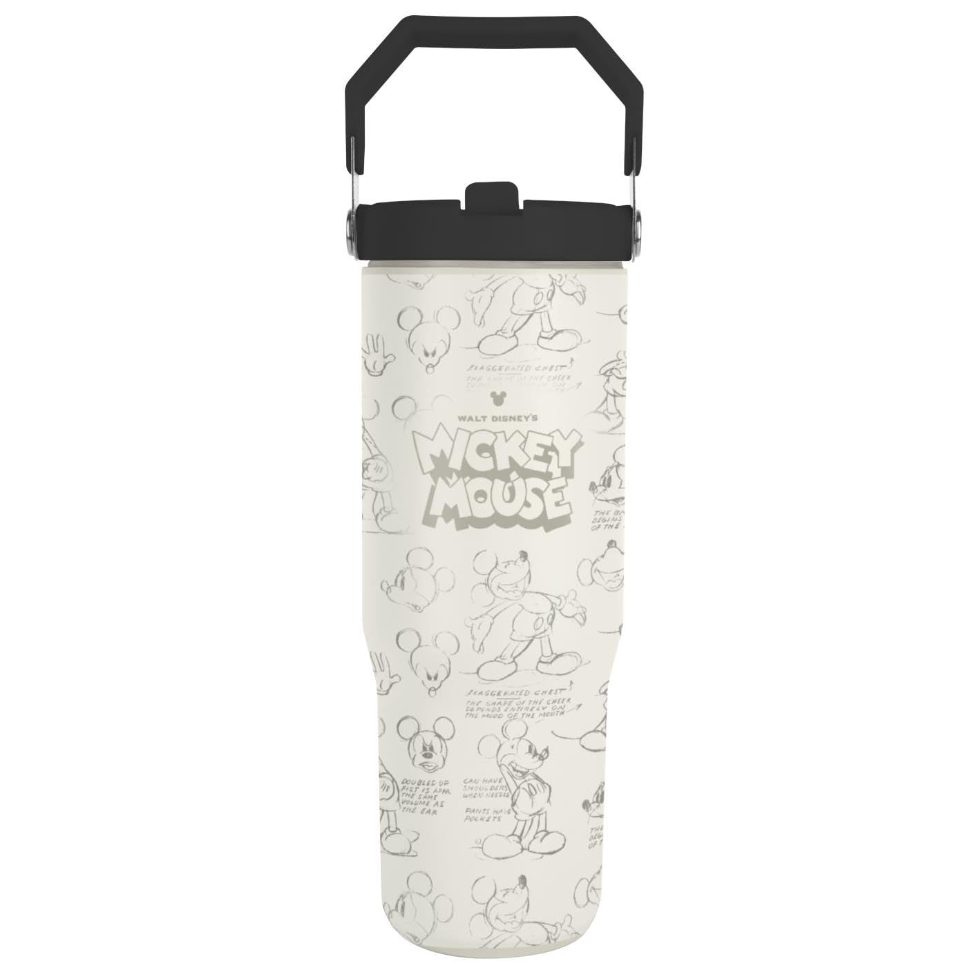 Pyramid International Disney (Classics) 30oz/850ml Pitcher with Straw and Lid, Double-Walled Stainless Steel Body, Keeps Your Drink Cool, Screw Lid with PE Straw, BPA-Free, One Size