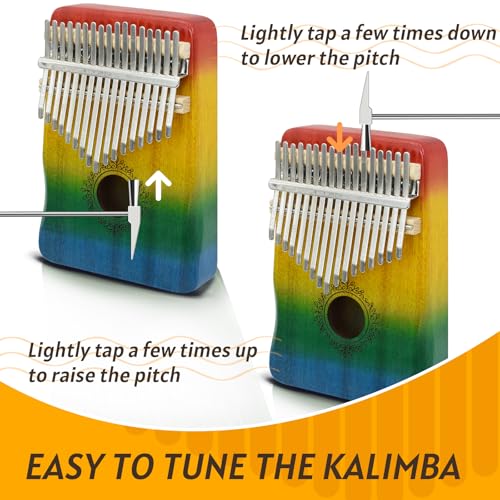 Image of Kalimba Thumb Piano 17 Key,Mbira Instrument,Musical Gift for Kids & Adults