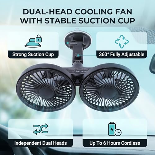 Ventilateur de circulation d'air électrique pour tableau de bord - 6
