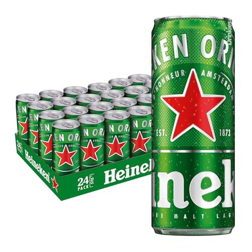Heineken Lager Beer Slim Can 320ml (Pack of 24)