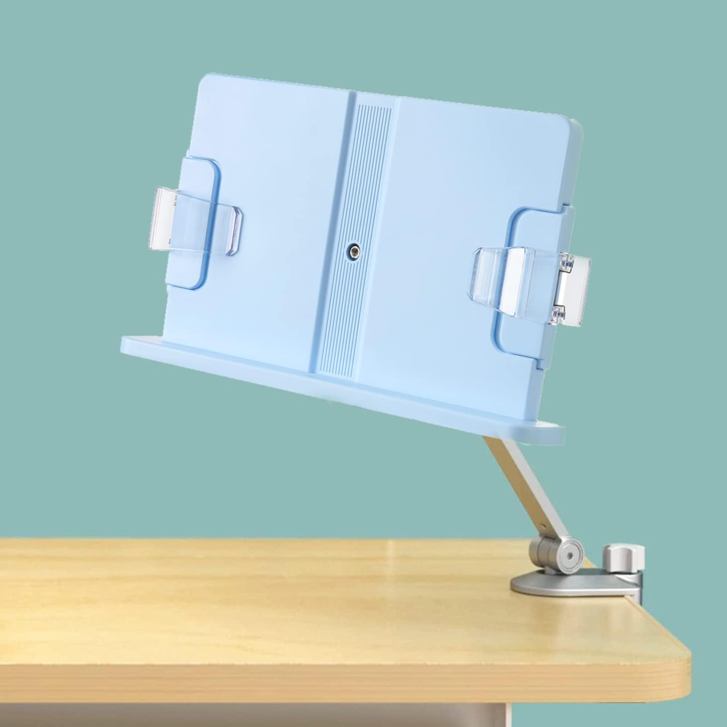 最大90 Offクーポン Mastluブックスタンド 卓上 本立て おしゃれ 書見台 無階段高さ調整 角度調整 クランプ式 省スペース 360度回転 タブレットスタンド 料理 勉強用 子供 学生 レシピ台 読書台 シンプル 水色 Tranquilitysalon Com