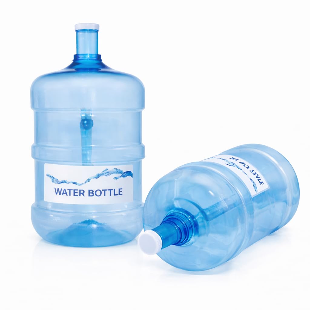 BREVON 5 Gallon Water Bottle – BPA Free Durable Plastic Jug with Easy Grip Handle, Reusable Container for Top and Bottom Load Water Dispensers, Storage & Home Use (Pack of 2) (2)