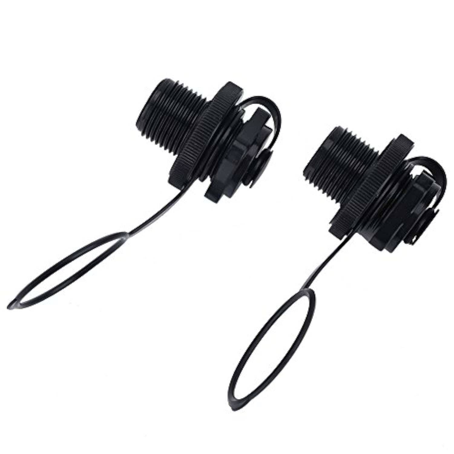 Inflatable Boat Air Valve, 2pcs Kayak Valve Adapter Spiral Air Plugs Boston Valve Replacement Screw for One-way Inflation Rubber Dinghy Kayak Raft Pool Boat Airbeds