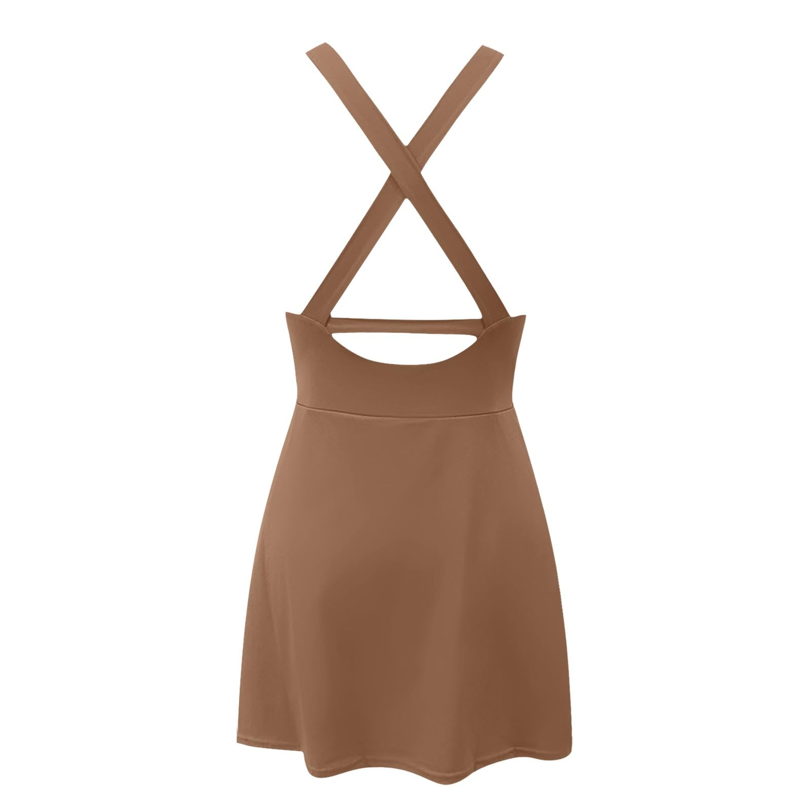 Robe décontractée Sportive pour Femme en Deux pièces avec Dos Transparent et Short intégré pour Le Yoga et l'entraînement
