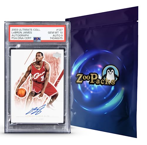 PSA Basketball Graded Card Mystery Pack | 1 PSA Graded Basketball Card & 1 Pack of Basketball Cards | Grade 8+ Guaranteed | Contains One Graded Vintage Rookie Legend or Current Star | by Zoo Packs