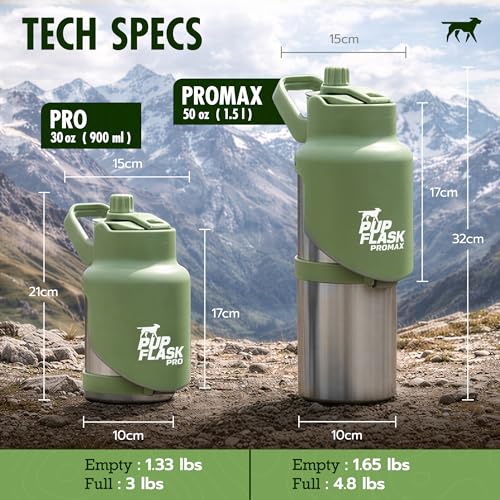 Tuff Pupper PupFlask Pro 30–50oz Insulated Stainless Steel Dog Water Bottle — view 5