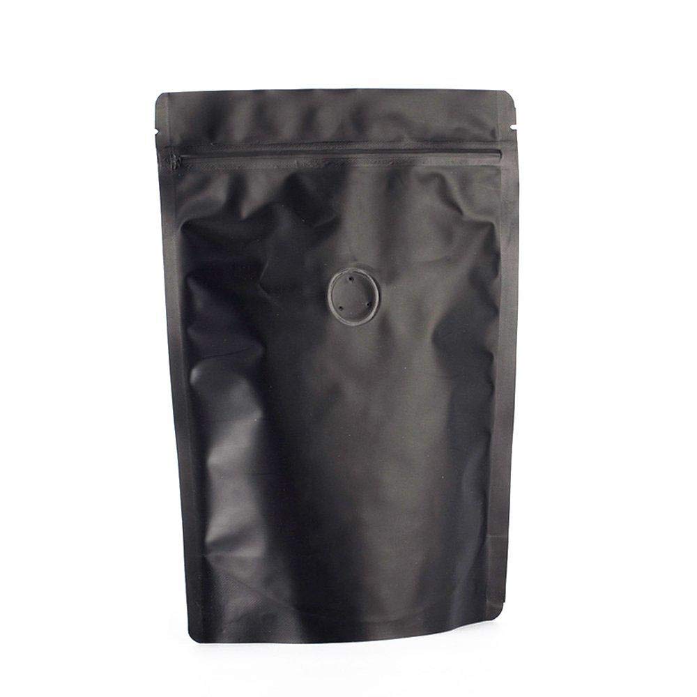 16 Oz Resuable Food Zipper Pouch Coffee Storage Bags with Valve,10 Pcs Set