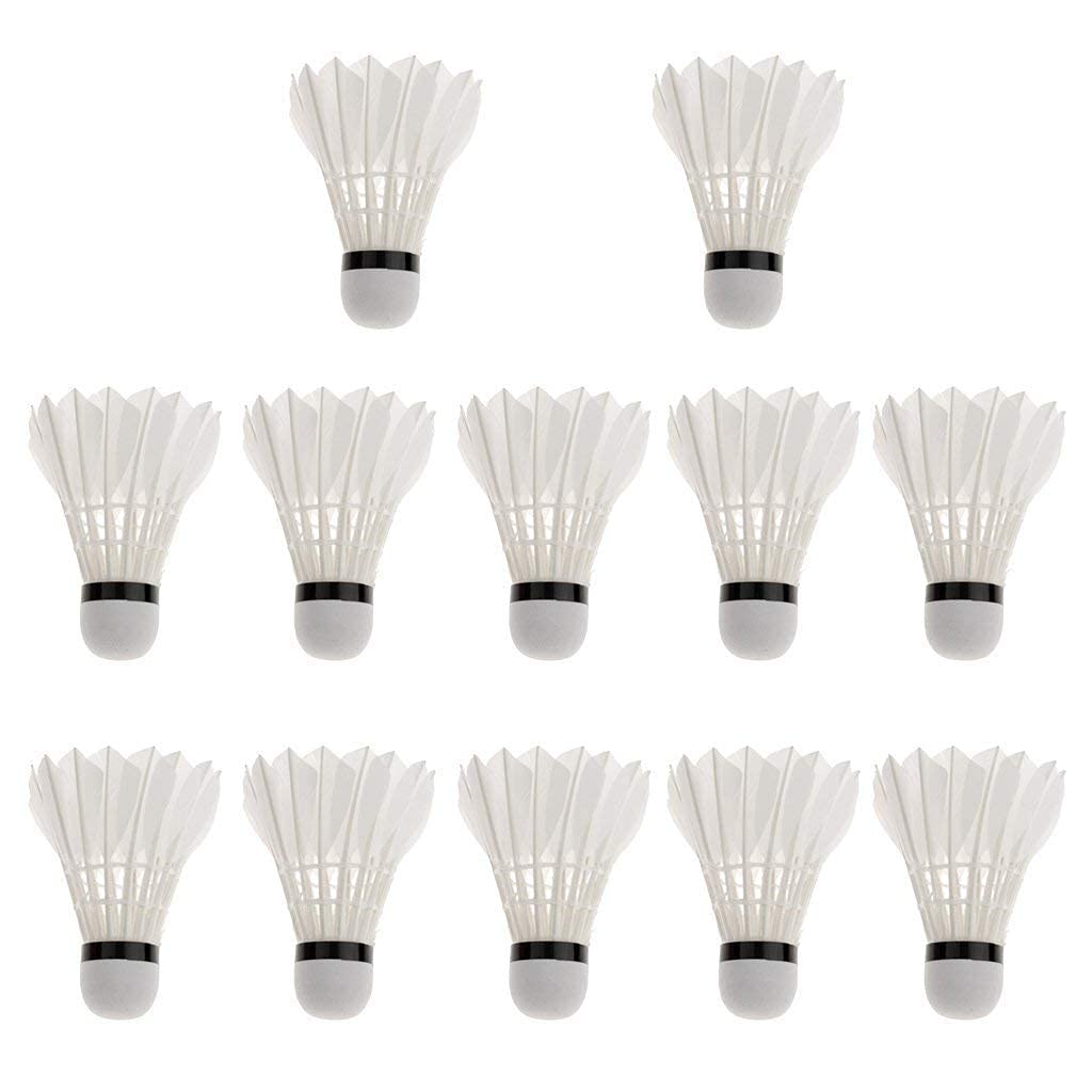 GIRLYZ Attire Best Badminton Shuttle Cock Durable for Practice & Trainings (White Feather) (Pack of 3)-picture-32