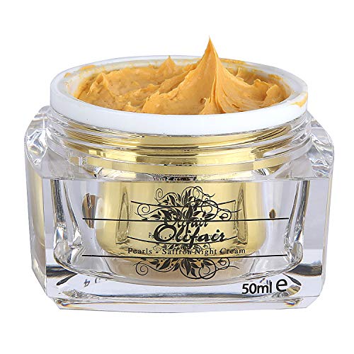 Image of Olifair Pearls Saffron Night Cream for Men and Women,Skin Whitening and Dark Spot Removal-50 g (Pack of 6)