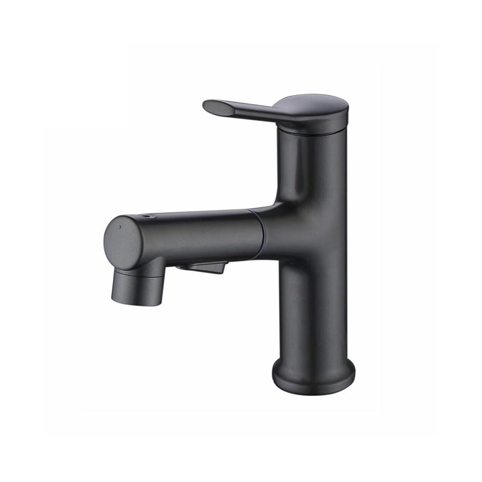 Mitigeur de lavabo extractible en cuivre noir pour éliminer les éclaboussures
