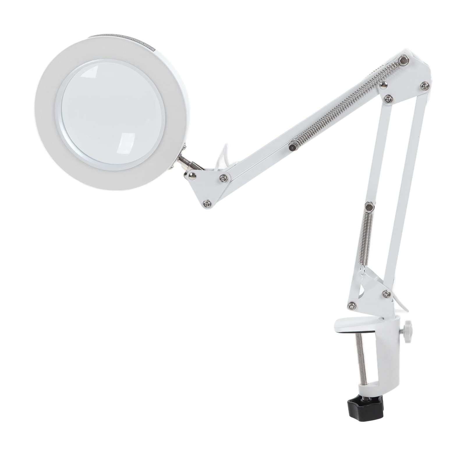 Hyuduo Lampada da Lettura con Clip Lampada con Morsetto in Lega di Alluminio con Lente d'ingrandimento 5X 3 modalità 11 luminosità con Morsetto Pieghevole per Leggere Libri Hobby Artigianali