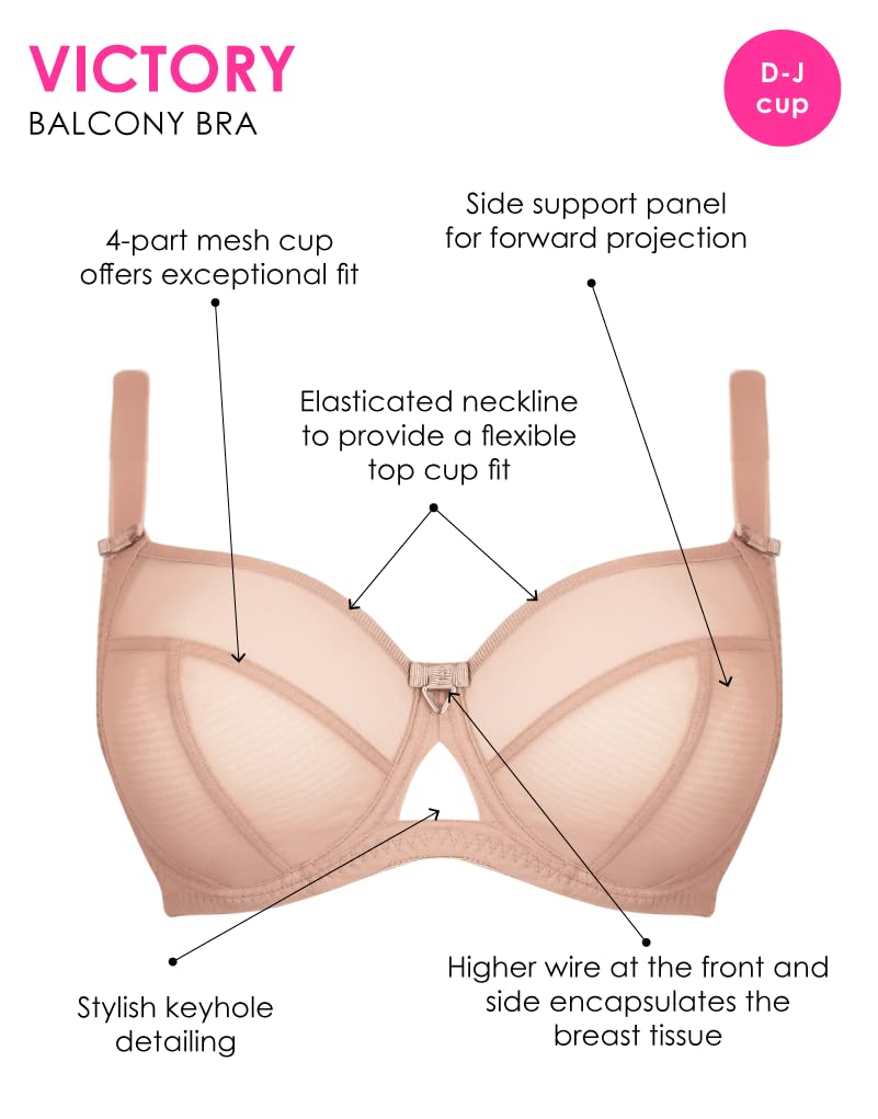 Curvy Kate Victory Balconnet biustonosz, przezroczysty damski