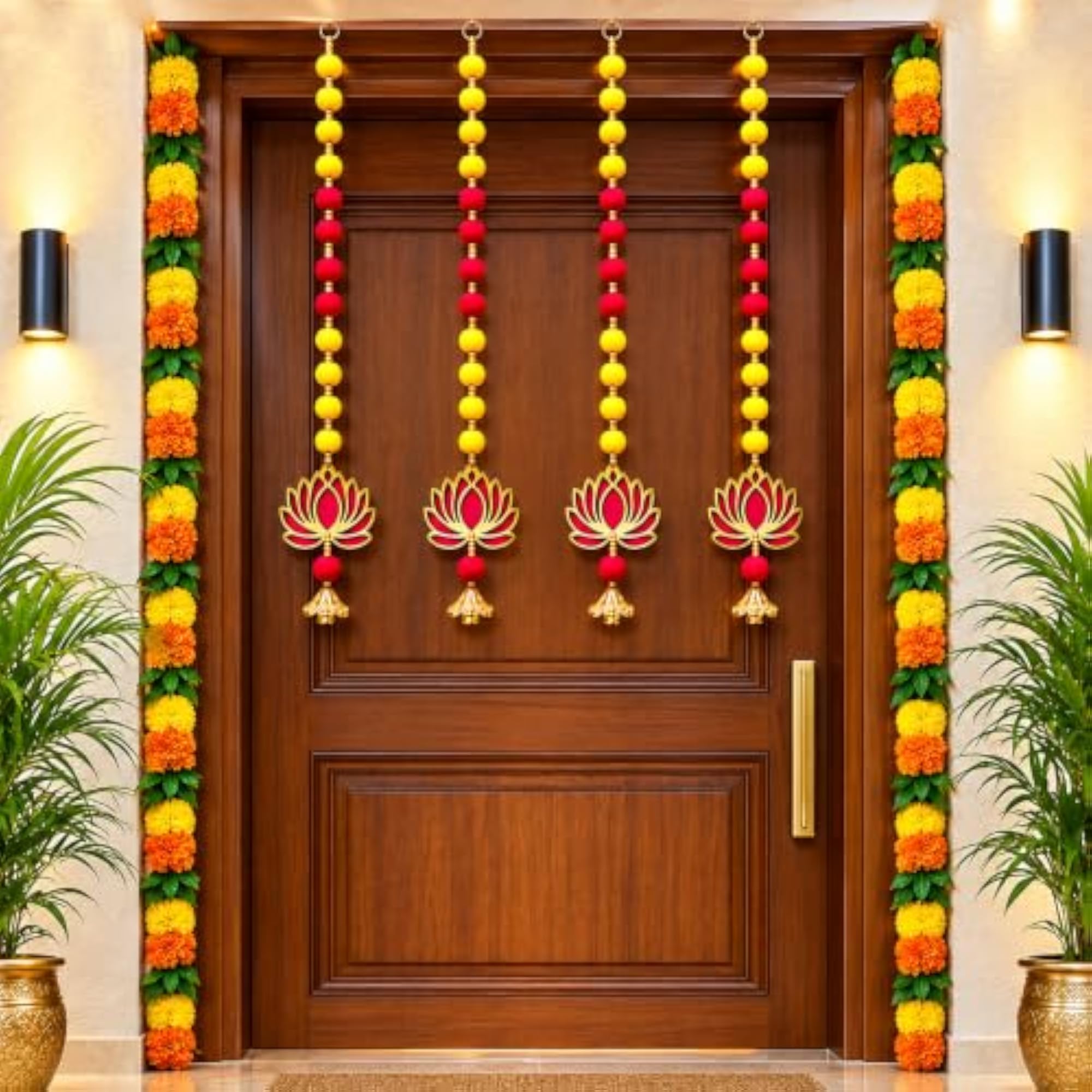 Handmade Lotus Hanging for Wall & Door Decoration