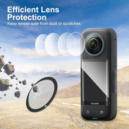 Image of Insta 360 One X3 X4 X2 Lens Guard Protection Cover Cage Plastic case with All Accessories with Action Camera Shock Proof and Water Proof Battery Charger vlog vlogging (X3 Lens)