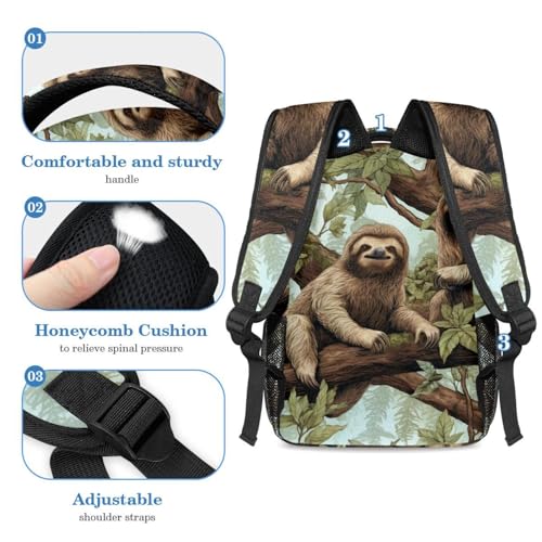 Cute Sloth ensemble de cartables multicolores idée cadeau ado - 4