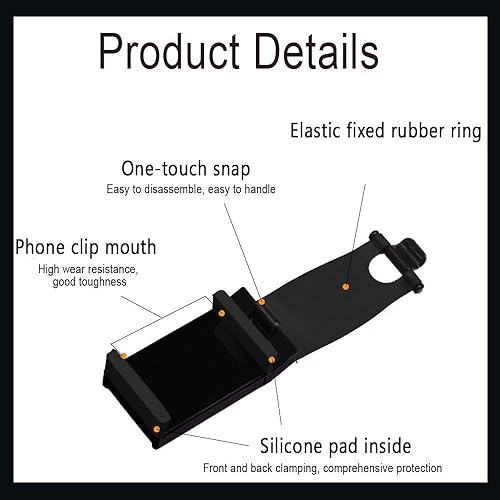 Miniatura 3 de HAOBO Soporte para Teléfono de Coche - Soporte Ajustable para Coche, Soporte de Teléfono para Volante, Soporte Universal para Teléfono Móvil,