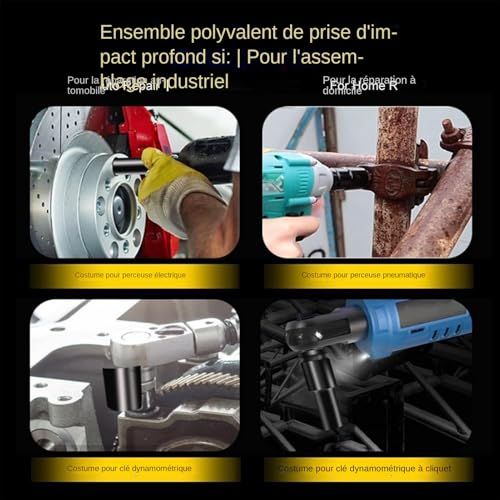 Jeu de Douilles coffret complet ensemble d'pour écrous avec cliquet outillage électricité - 6