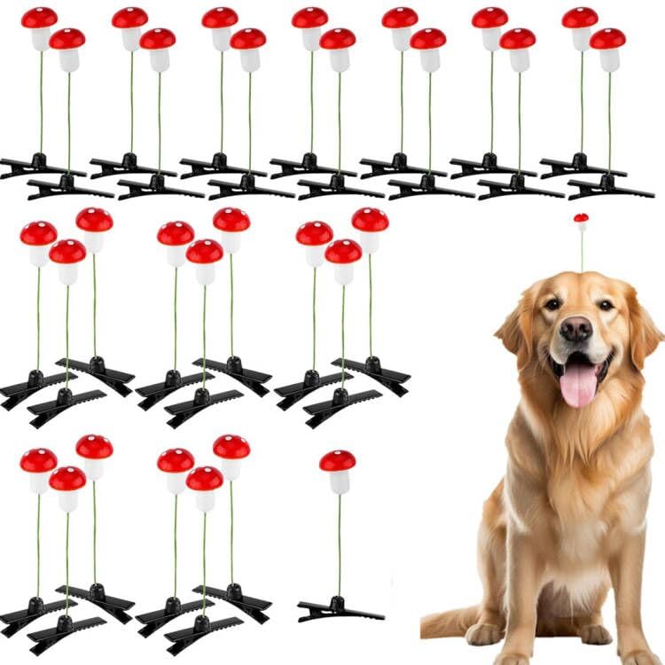 mix 50pcs funny mushroom Sprout Hair Clip for dogs pets cats Barrettes Hair Accessories halloween christmas party