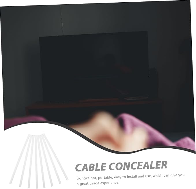 Kit de ocultador de cables WOONEKY para TV montada en pared, cubierta para cables pintable y ajustable, ocultador de cables para pared, gestión de cables fácil de instalar, 1 unidad miniatura 4